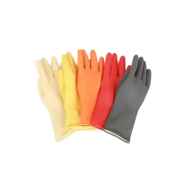 2025 Hot Sell Latex Household Cleaning Gloves Waterproof Gloves2