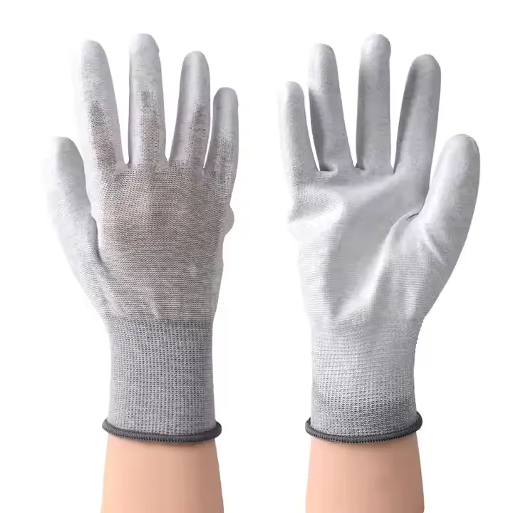 Premium Carbon Fiber PU Coated ESD Gloves0