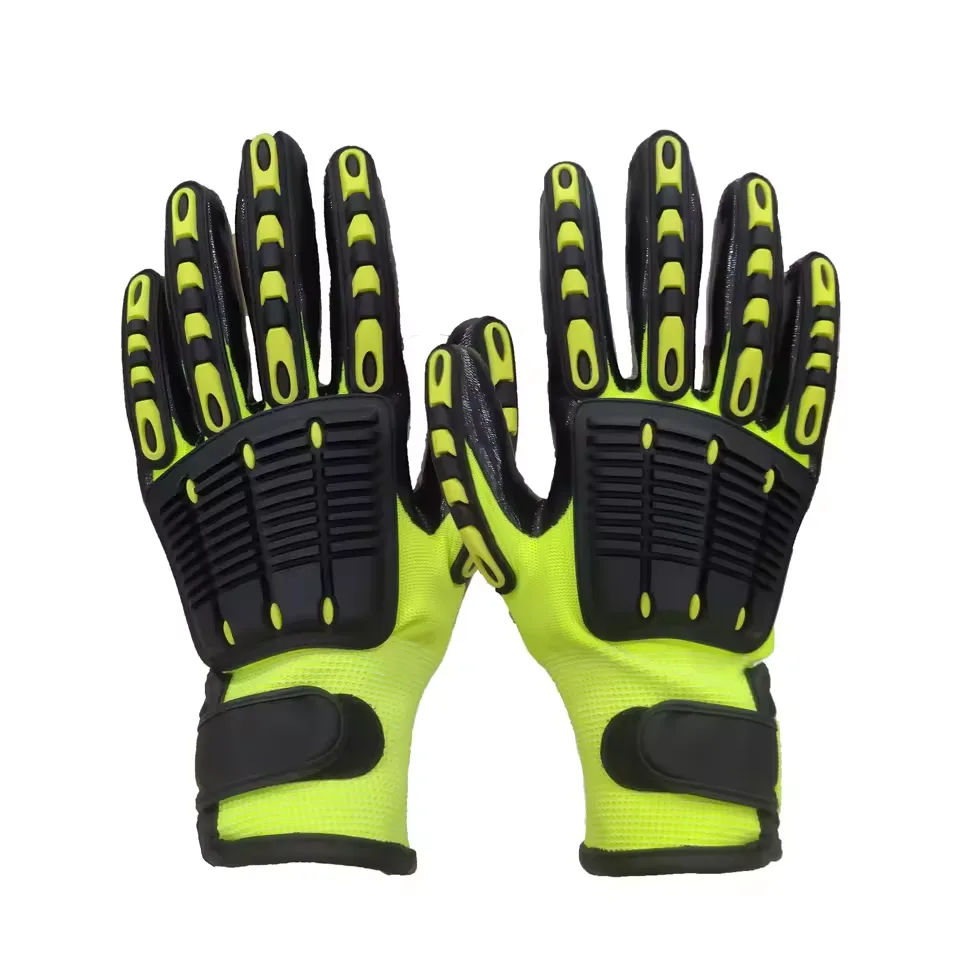 Impact Safety Glove Nitrile Coated TPR Impact Resistant and Cut Resistant High Quality Safety Work Gloves1