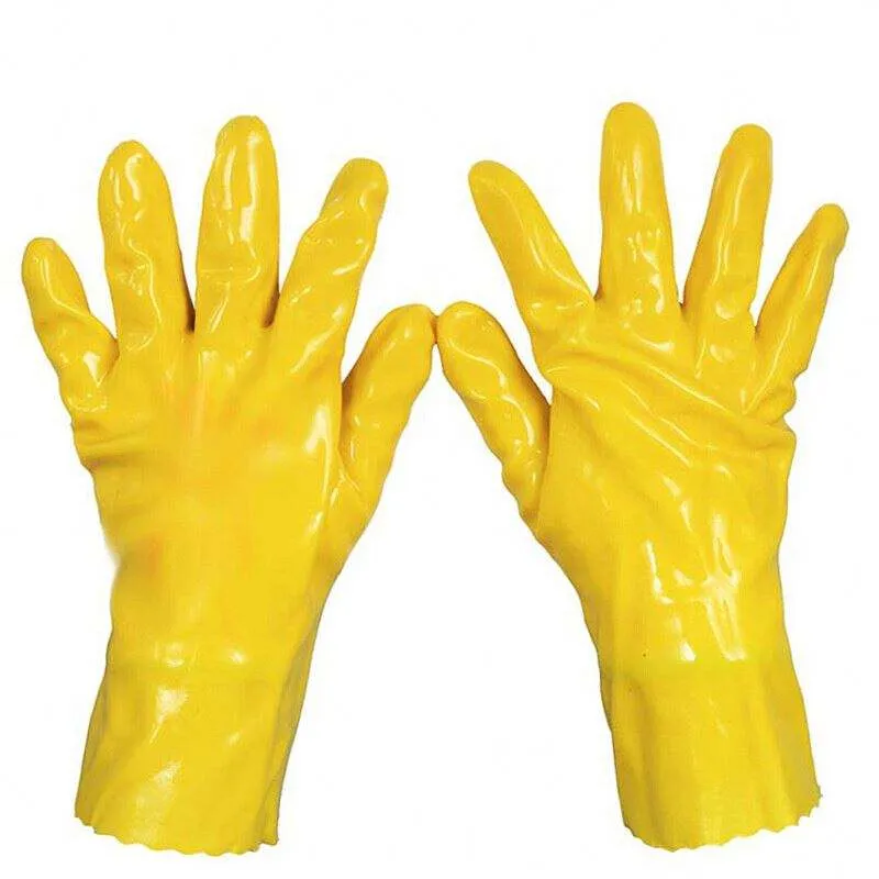 Gants professionnels en latex de caoutchouc pour la vaisselle, réutilisables, multi-usages, résistants à l'huile
