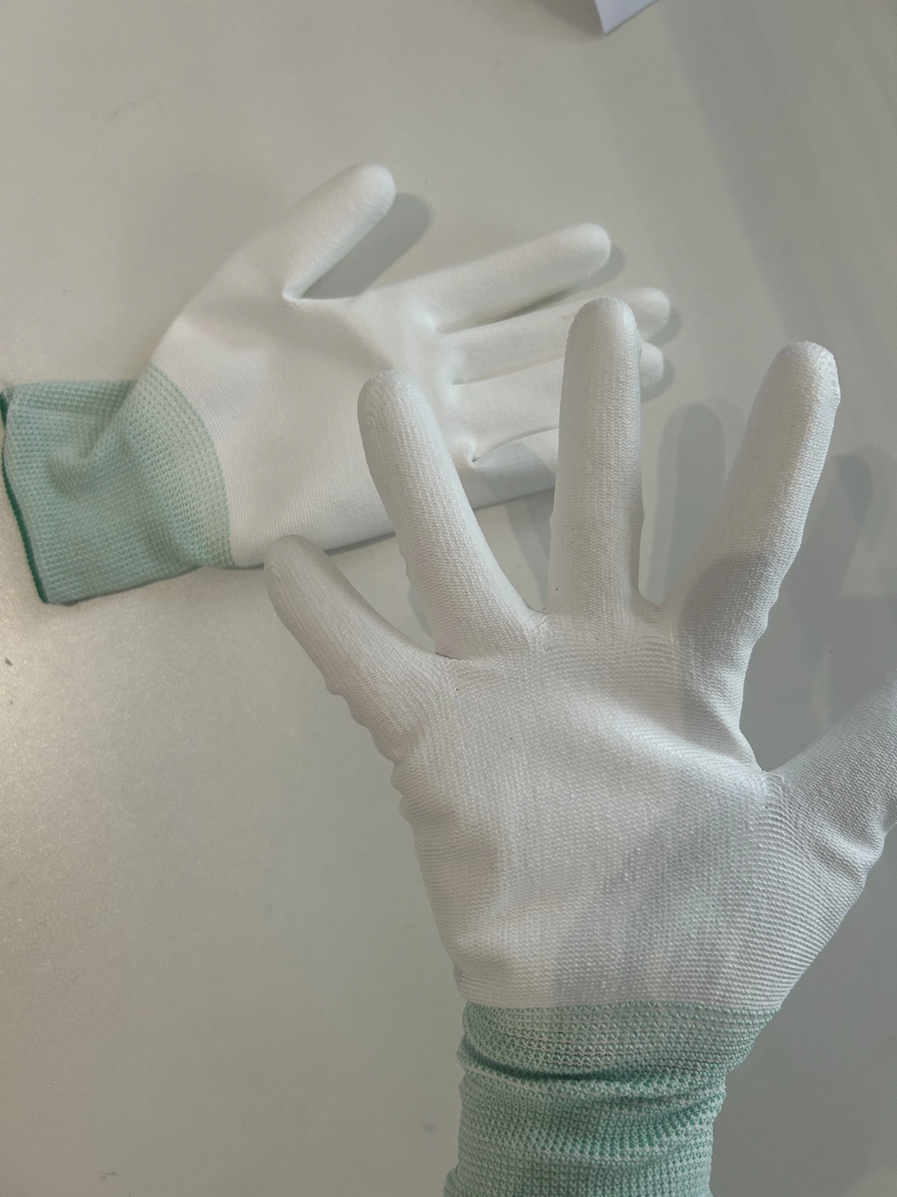 Bán buôn Găng tay lao động thoáng khí Chống trượt Chống tĩnh điện PU Lót nylon cotton Chứng nhận EN388 Găng tay phủ vườn2