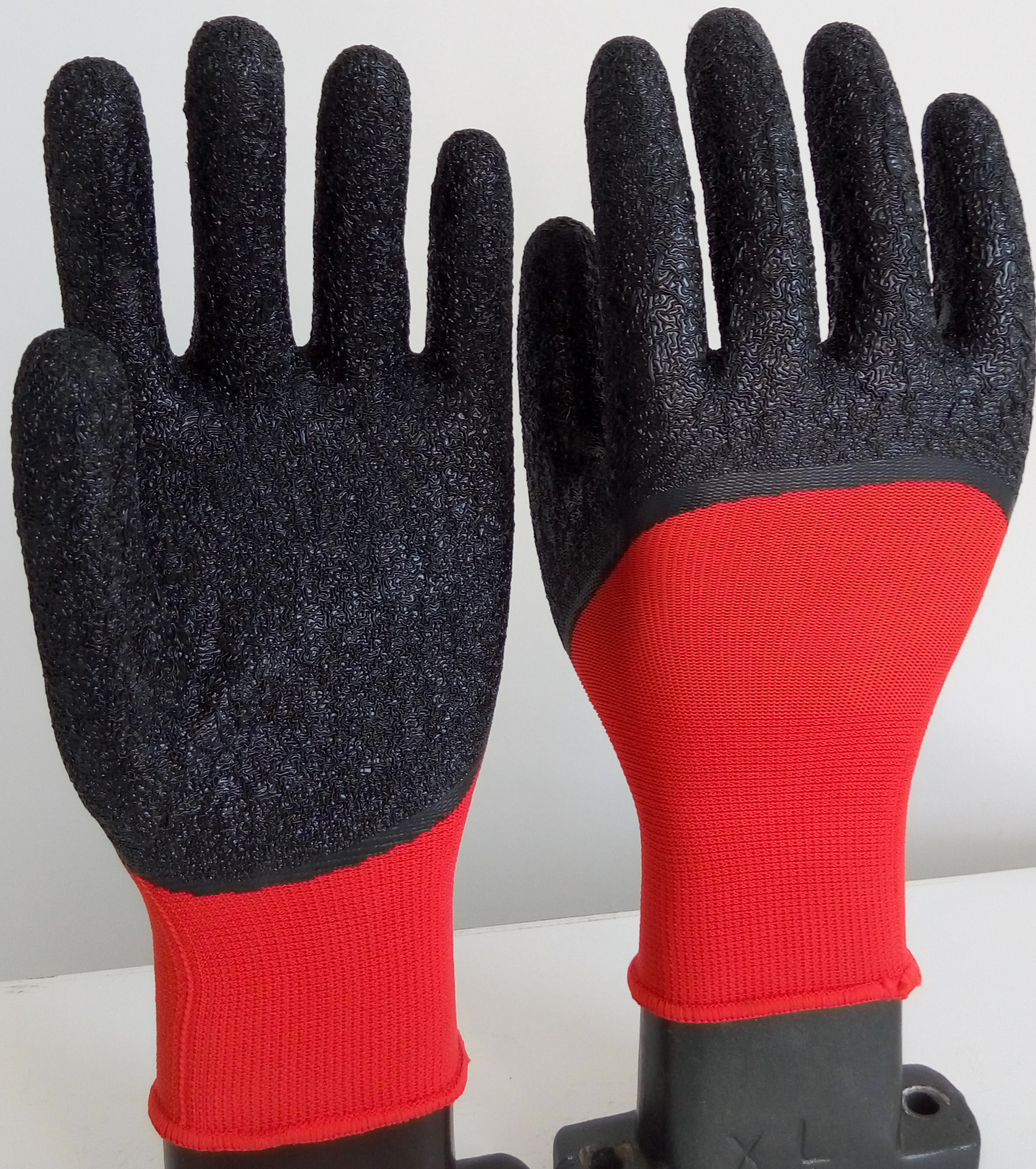 13G Polyester Crinkle Latex Coated Work Gloves 