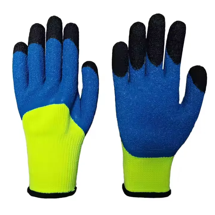 Warm Latex Coated Winter Thermal Work Gloves