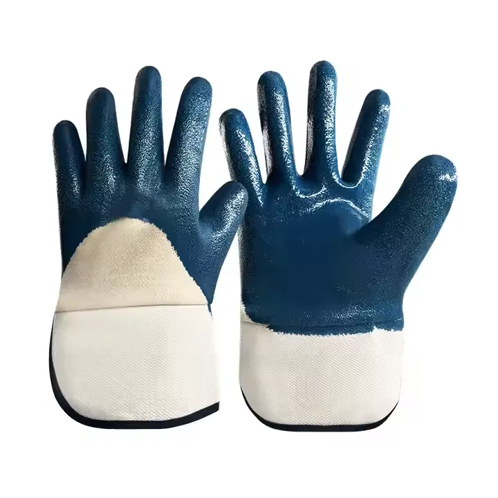 Heavy-Duty Blue Nitrile Gloves Chemical Resistance